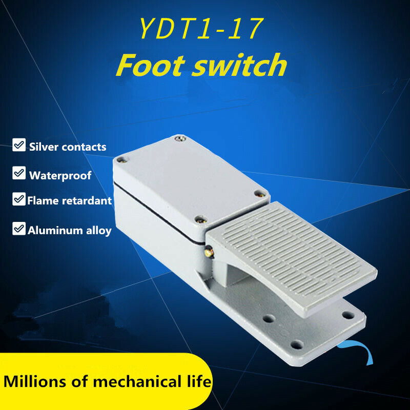 new YDT1-17 silver contact aluminum alloy machine tool foot switch 380V 6A - KOEED
