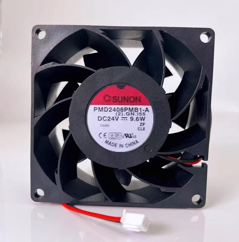 SUNON PMD2408PMB1-A.(2).GN 8038 DC24V 9.6W 2-Wire High Airflow Cooling Fan