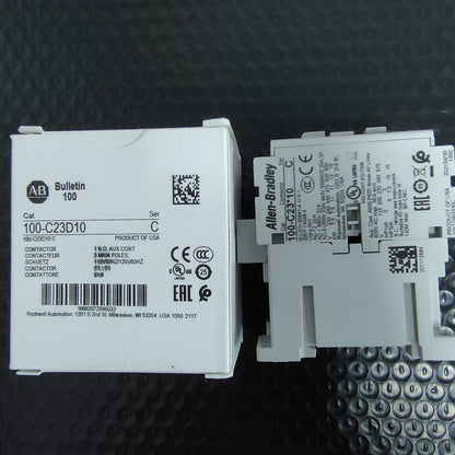 Allen-Bradley 100-C23D10 IEC Contactor 110/120 VAC 3-P 23A New Factory Sealed - High-Efficiency Industrial Contactor - ALLEN-BRADLEY