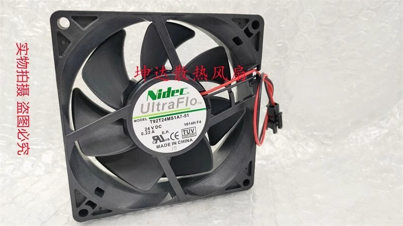 NIDEC T92T24MS1A7-51 9025 DC24V 0.22A 9CM 2-Pin Inverter Cooling Fan