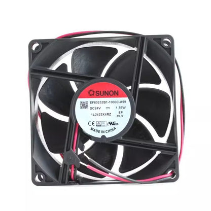 SUNON EF80252B1-1000C-A99 DC24V 1.56W 80*80*25MM 2-Wire Silent Cooling Fan