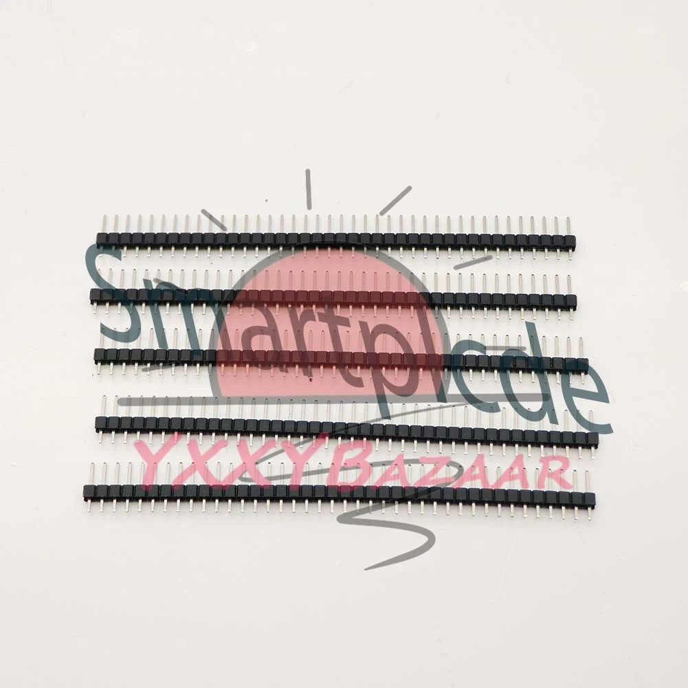 5Pcs 2.54mm 40 Pin Male Single Row Pin Header Strip