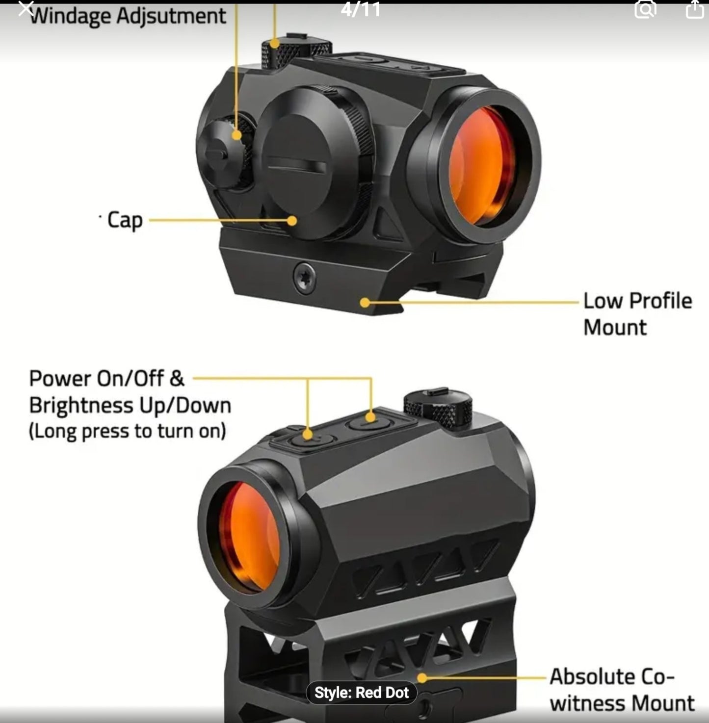 MRO 1x25 Red Dot Sight