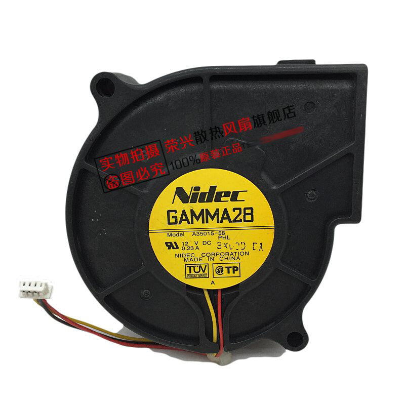 NIDEC A35015-58 PHL 12V 0.23A 7530 3-wire projector turbo fan