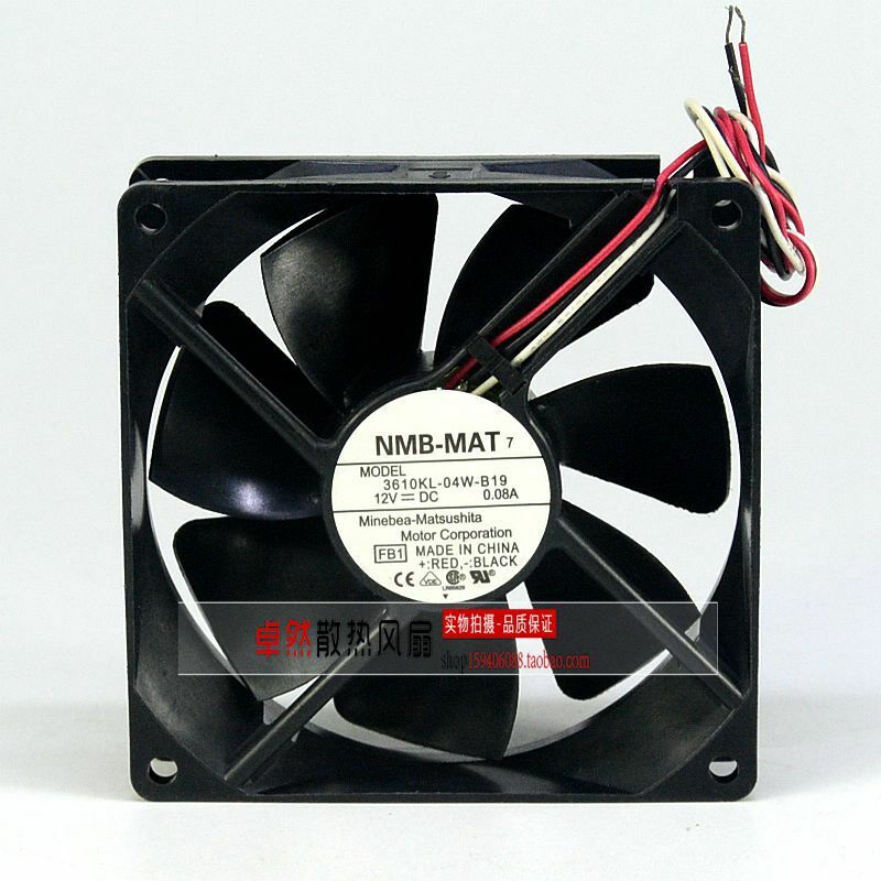 1pcs NMB 3610KL-04W-B19 12V 0.08A 9225 cooling fan