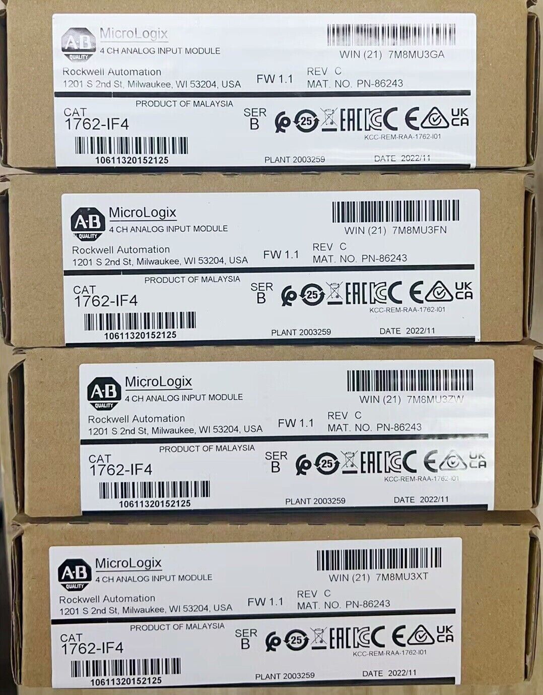 2022 Factory Sealed AB 1762IF4 MicroLogix Analog Input Module - MICROLOGIX