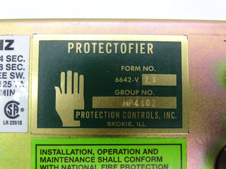PROTECTION CONTROLS 6642-VLT TEMPERATURE CONTROLLER - THERMOSTATIC CONTROLS