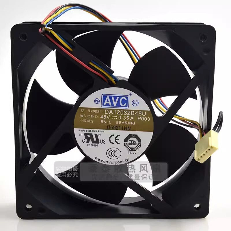 AVC DA12032B48U 12032 DC48V 0.35A 4-Pin Dual Ball Cooling Fan