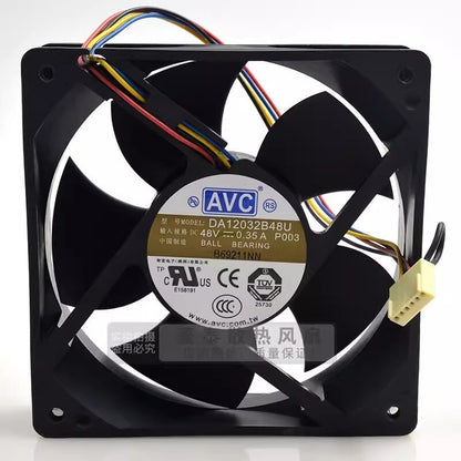 AVC DA12032B48U 12032 DC48V 0.35A 4-Pin Dual Ball Cooling Fan