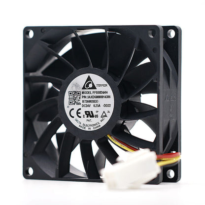 1pcs DELTA FFB0824HH 8025 24V 0.25A Speed Double Ball Cooling Fan 3pin