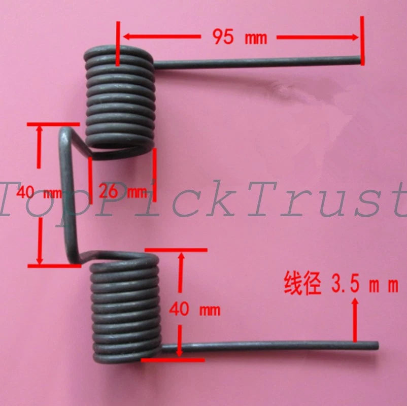2pcs Double torsion spring Torsion spring Wire diameter: 3.5mm