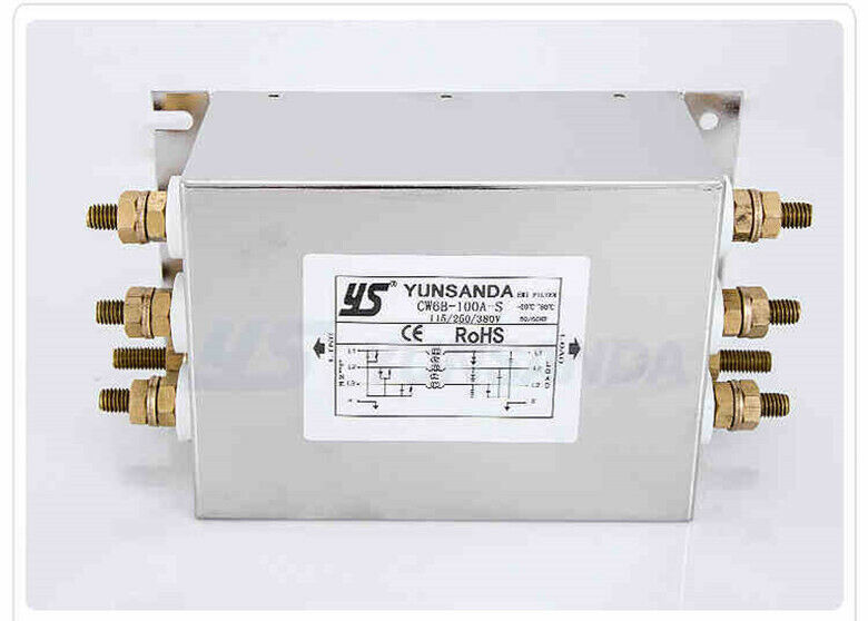 new Three-phase AC Power Filter 380V Inverter EMI High Performance CW6B-100A-S 100A - CW POWER