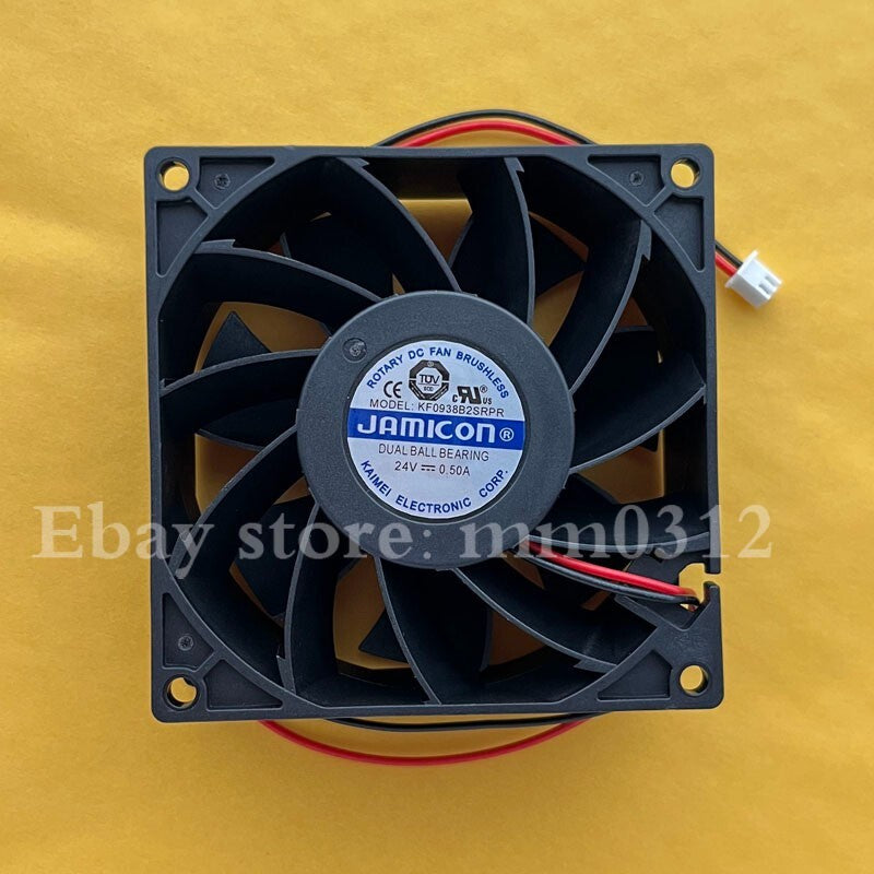 JAMICON KF0938B2SRPR 9038 24V 0.50A 9CM 2-Wire Inverter Cooling Fan