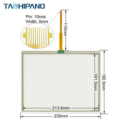 new Touch Screen for PH41231525 - Rev.B P9137-0117-0816 Panel Glass Replacement - REVOLUTION BIOMETRICS