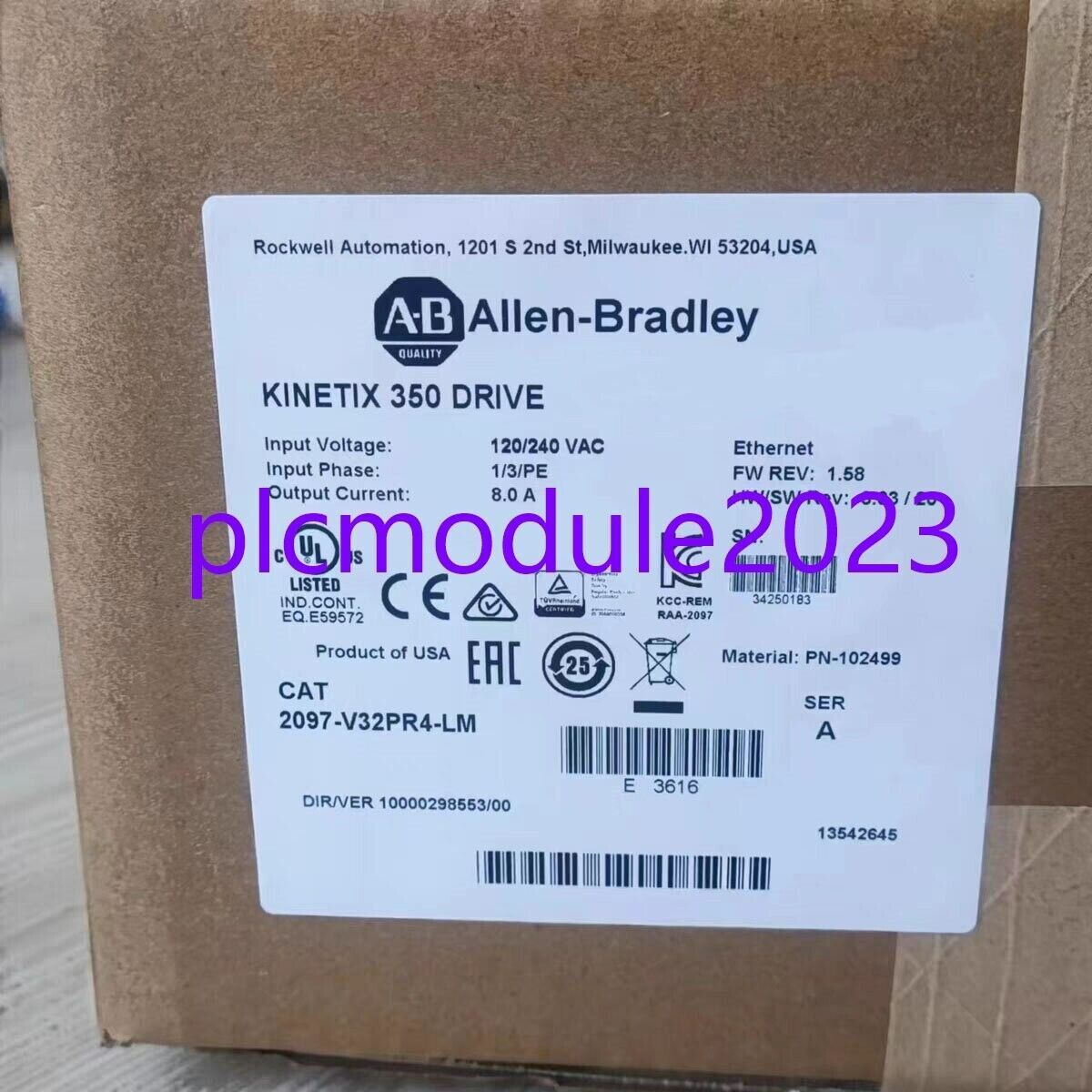 Kinetix 350 Servo Drive New Factory Sealed AB 2097-V32PR4-LM - KINETIX