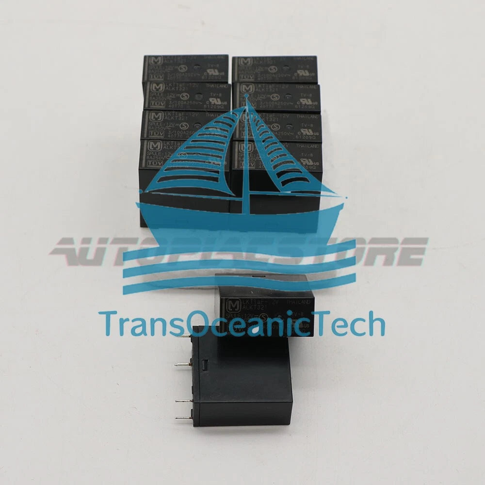 10Pcs PANASONIC LKT1aF-12V ALKT321 12VDC Power Relay 8A 250V 4Pin ~