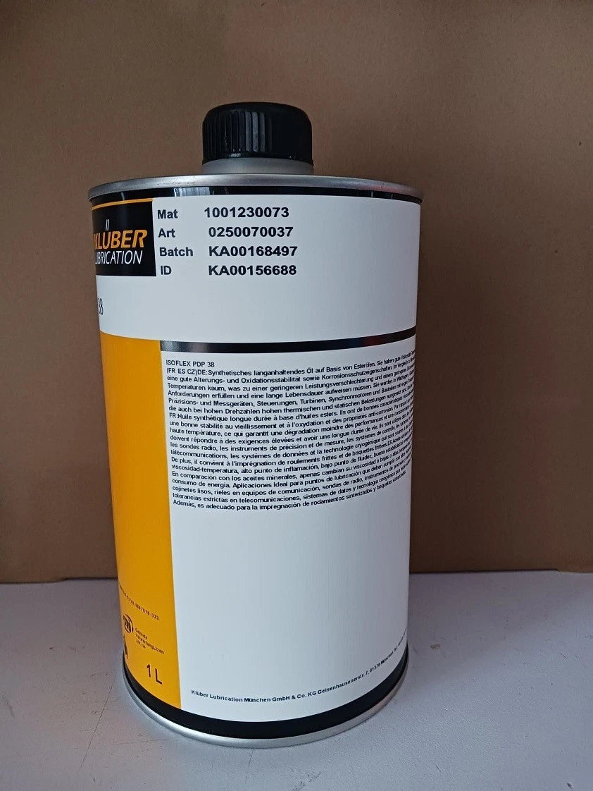 KLUBER Lubrication ISOFLEX PDP 38 Synthetic Oil 1L ( 1000cc ) Free ship