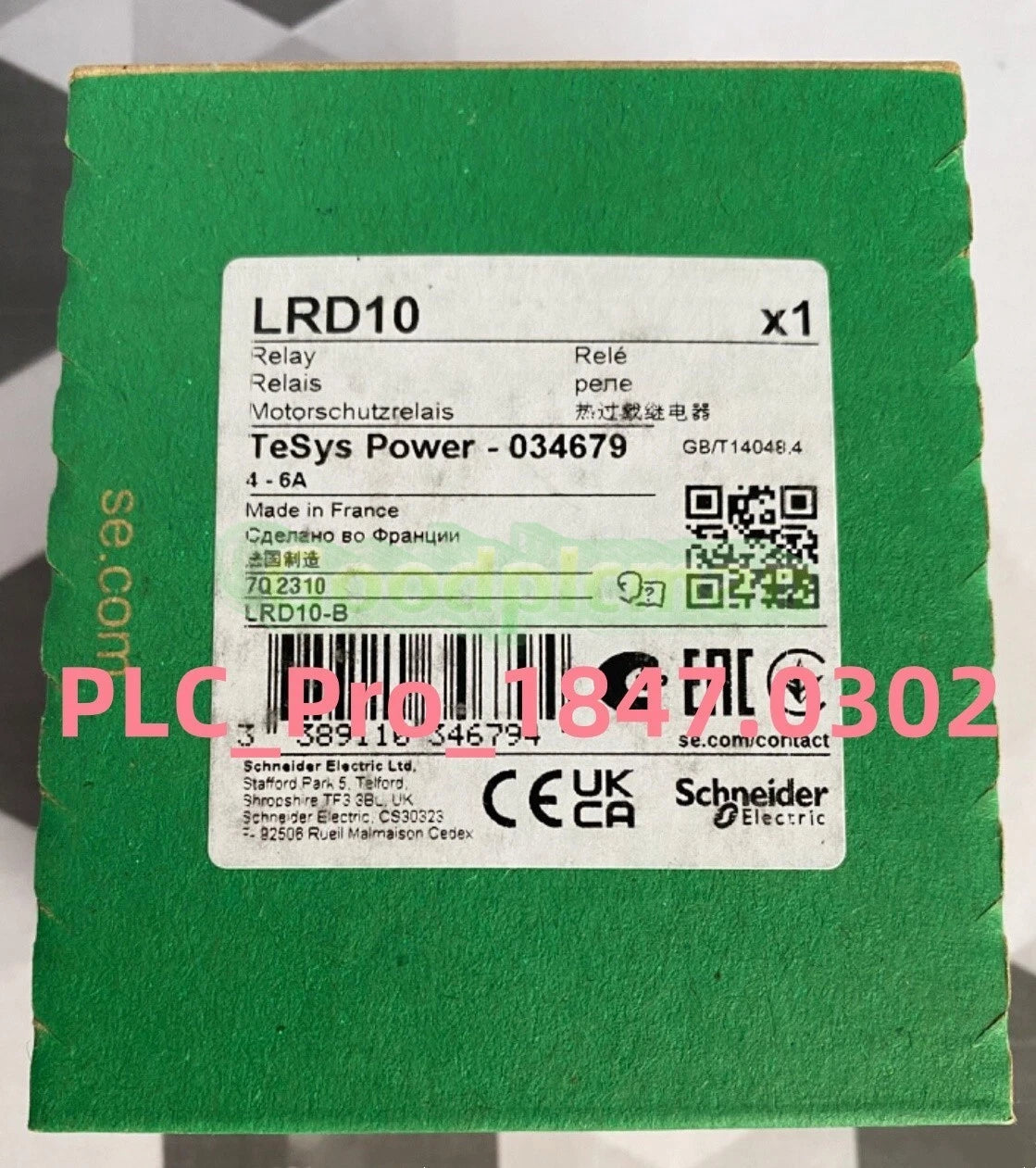 1PCS Schneider Electric LRD10 Overload Relay Warranty 12 months