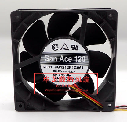 Sanyo 9G1212P1G061 12038 12CM 12V 0.83A Gale volume cooling fan