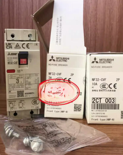 1PC  Mitsubishi Plastic-case circuit breaker NF32-CVF 2P 10A/5A/20A