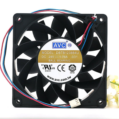1pcs AVC DBTB1238B4U 24V 1.76A 12CM 12038 inverter fan 4pin