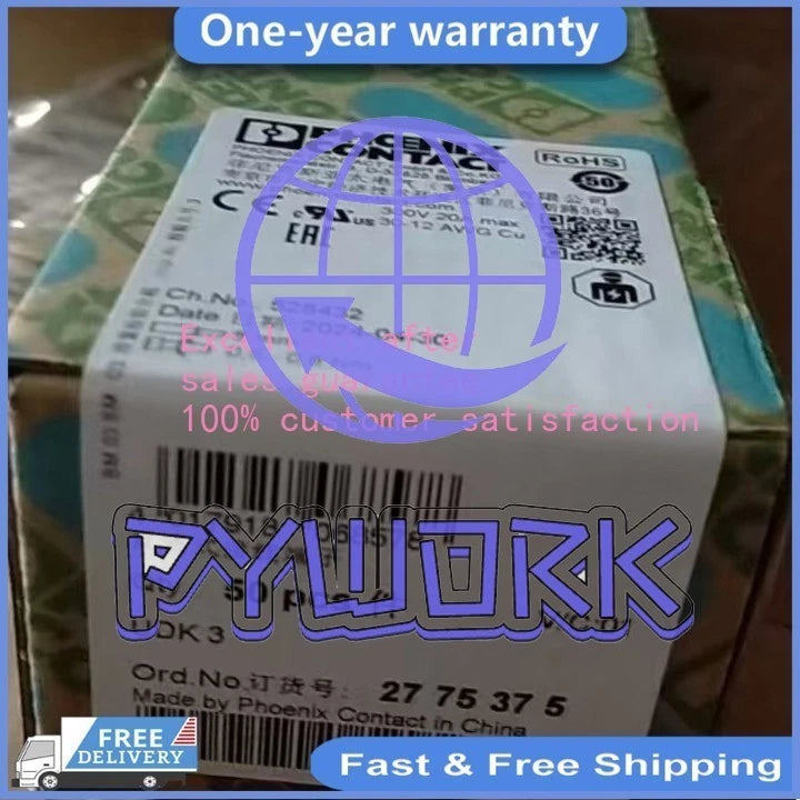 50PC/BOX Phoenix 2775375 Contact Straight Through Terminal Block UDK 3