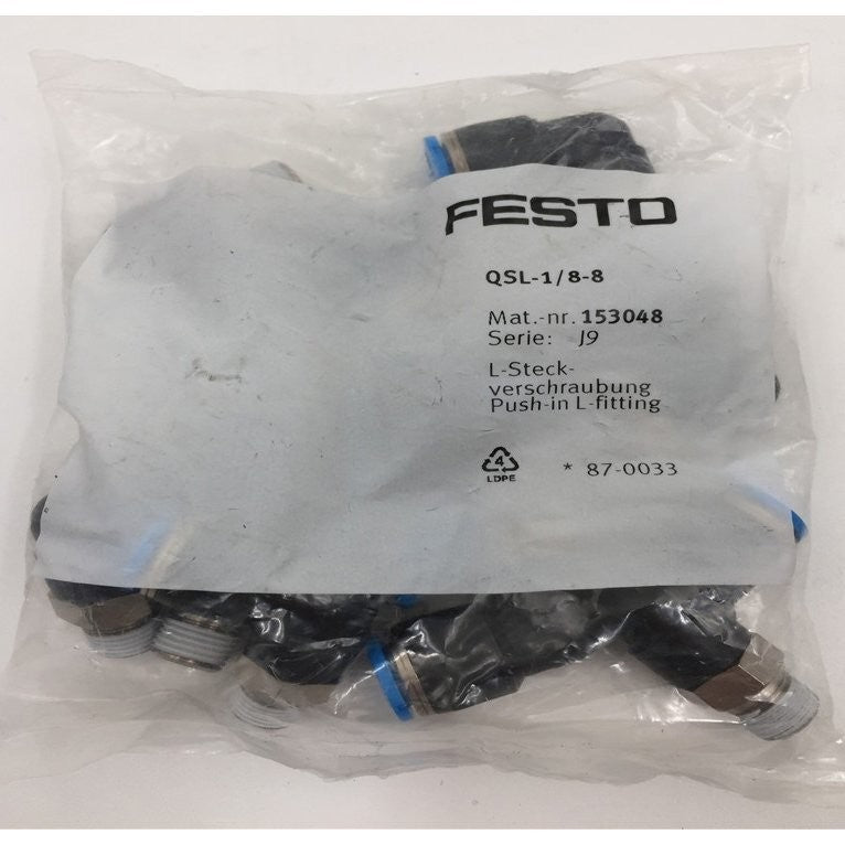 1bag/10pcs FESTO QSL-1/8-8 153048 Screw joint Fast Shipping