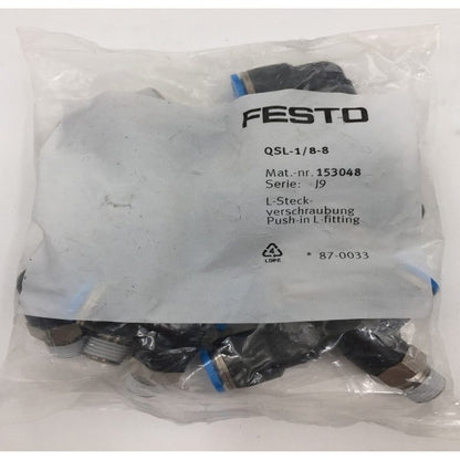 1bag/10pcs FESTO QSL-1/8-8 153048 Screw joint Fast Shipping