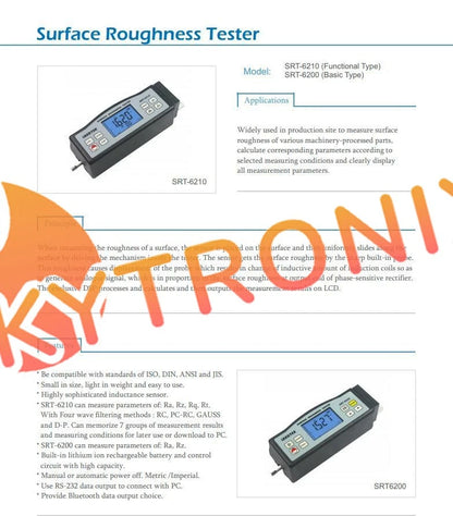 LANDTEK SRT-6200 Surface Roughness Meter Gauge Tester 0.05~10um Ra 100um Rz