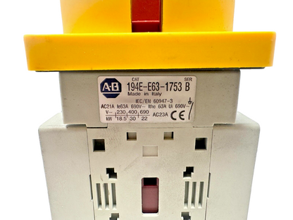 used Allen Bradley 194E-E63-1753 Load Switch - ALLEN BRADLEY