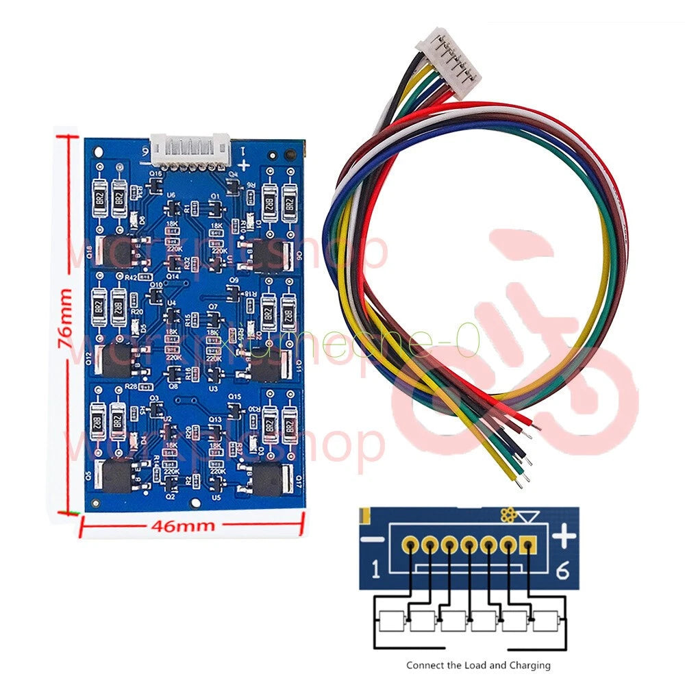 1S~6S 2.7V/16V Farad Capacitor/Lithium Titanate Battery Balance Protection Board