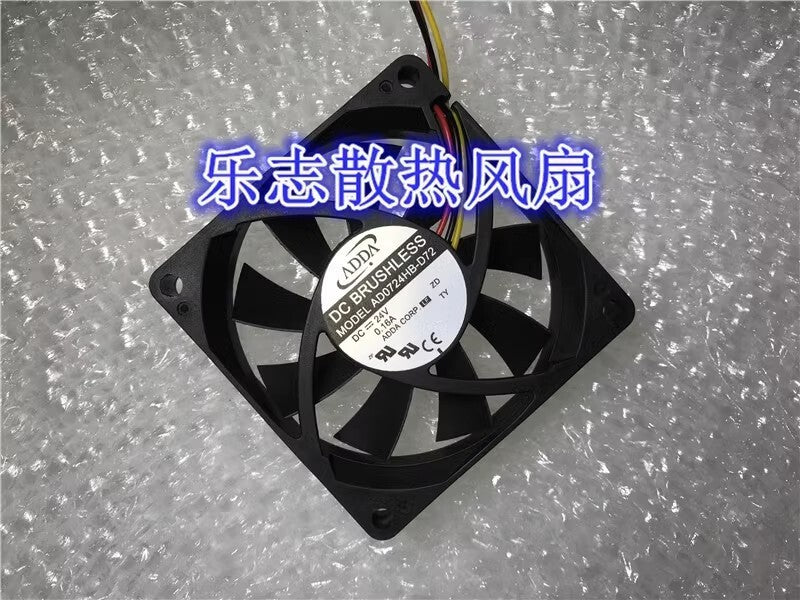ADDA AD0724HB-D72 7015 DC24V 0.16A 3-Wire Silent Inverter Cooling Fan