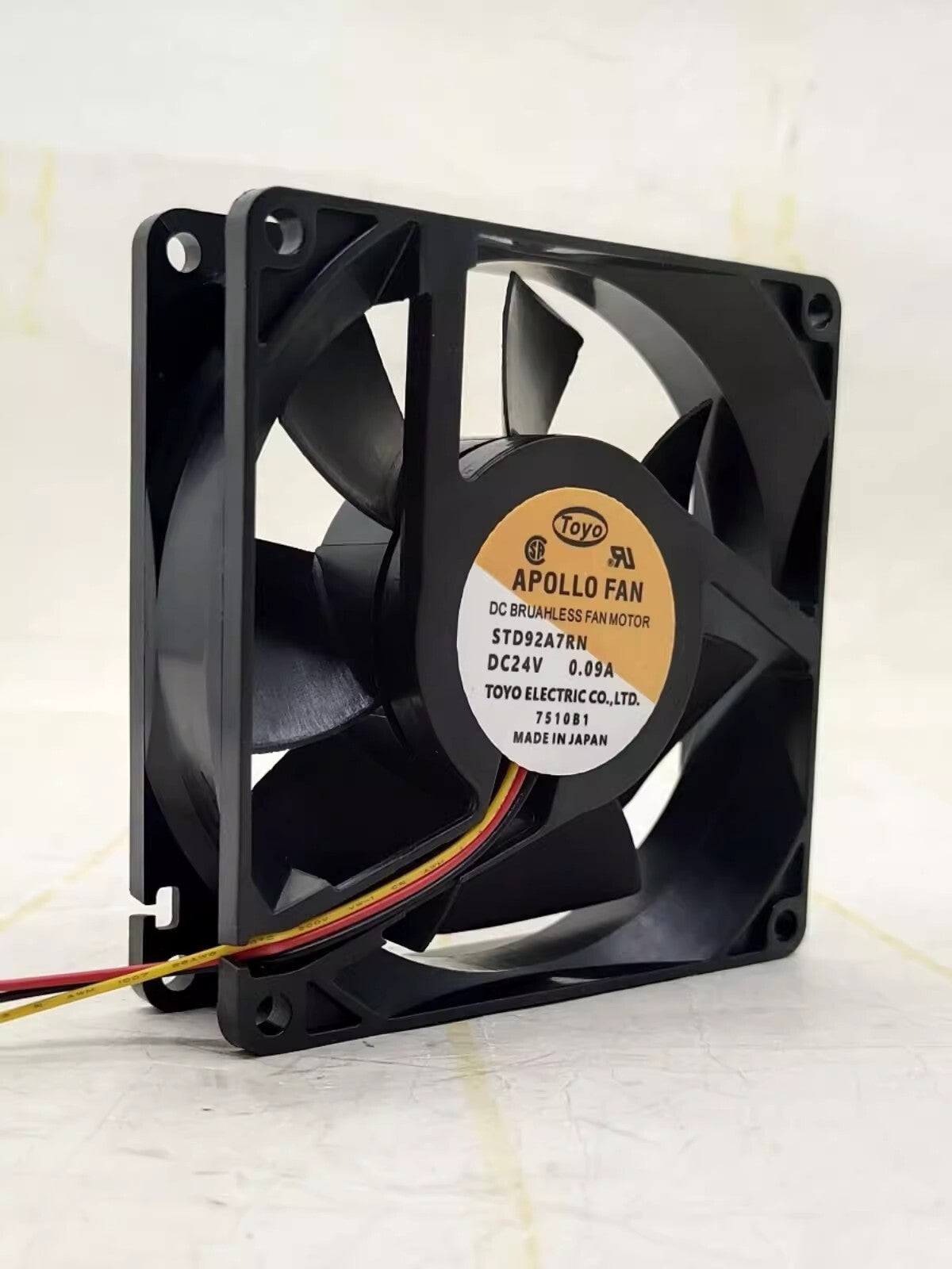 Toyo STD92A7RN DC24V 0.09A 9025 9CM 3-Wire Inverter Cooling Fan