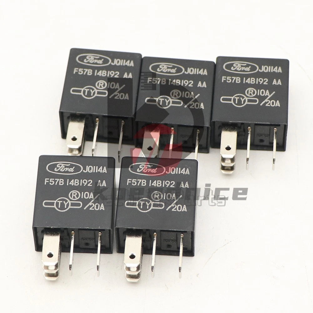 2 PCS F57B 14B 192 AA 5 Pin 20A/10A 12VDC JQ114A Ford automotive relay