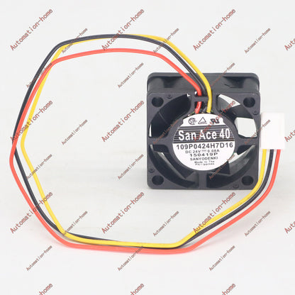 1pc SANYO 109P0424H7D16 DC24V 0.08A 40x15mm 3pin axial flow cooling - SANYO