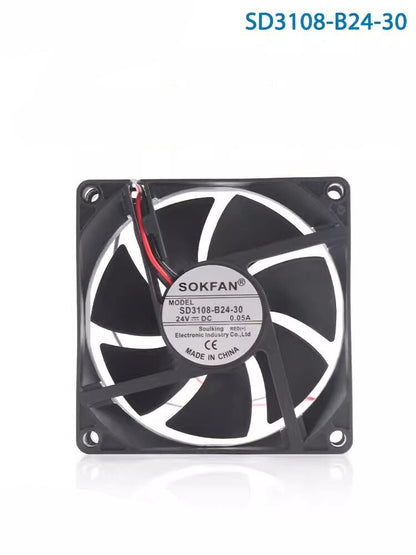 SOKFAN SD3108-B24-30 8020 DC24V 0.05A 8CM 2-wire Inverter Cooling Fan