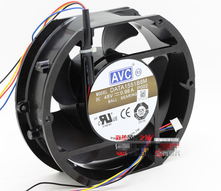 1pcs AVC DATA1551B8M 17050 17CM 48V 0.98A All Metal Cooling Fan 4pin