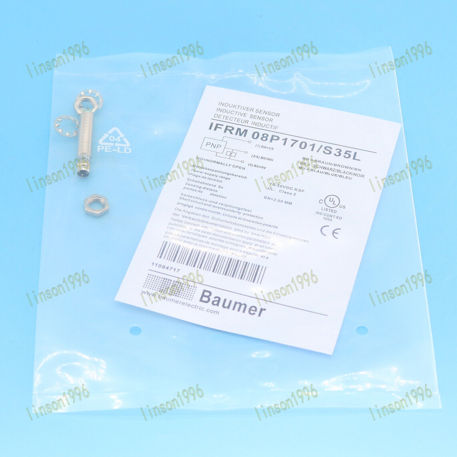 1PC Baumer IFRM 08P1701/S35L Proximity Sensor Ship - BAUMER