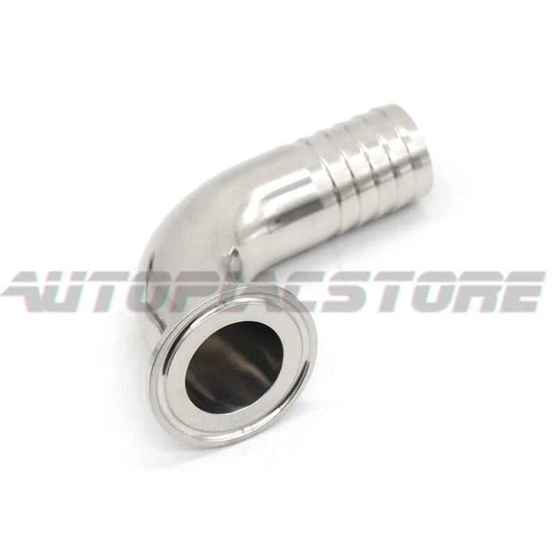 1.5/2" Tri Clamp Ferrule 90 Degree Elbow SS304 Sanitary Hose Barb Pipe Fitting #