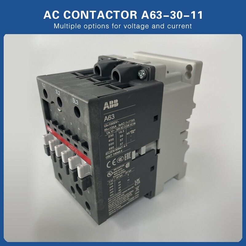 new ABB AC CONTACTOR   A63-30-11 1SBL371001R8011 220-230V 50HZ/230-240V 60HZ