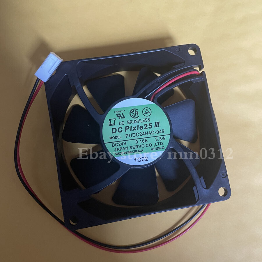 used 1pcs  SERVO  PUDC24H4C-049 DC24V 0.16A 3.8W 8025 80mm Inverter fan 2pin