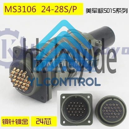 1PCS 24 core connector straight ation plug MS3106A-24-28 S/P