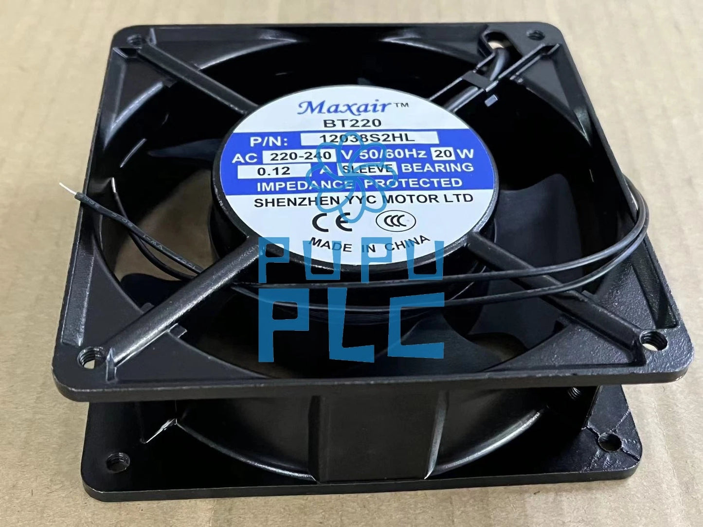 Maxair BT220 12038S2HL AC220-240V 20W 0.12A 120×38mm AC cooling fan 2-wire~