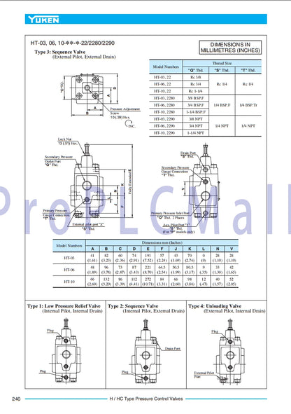 YUKEN HT-03-A1-22 Control Valve 1PCS