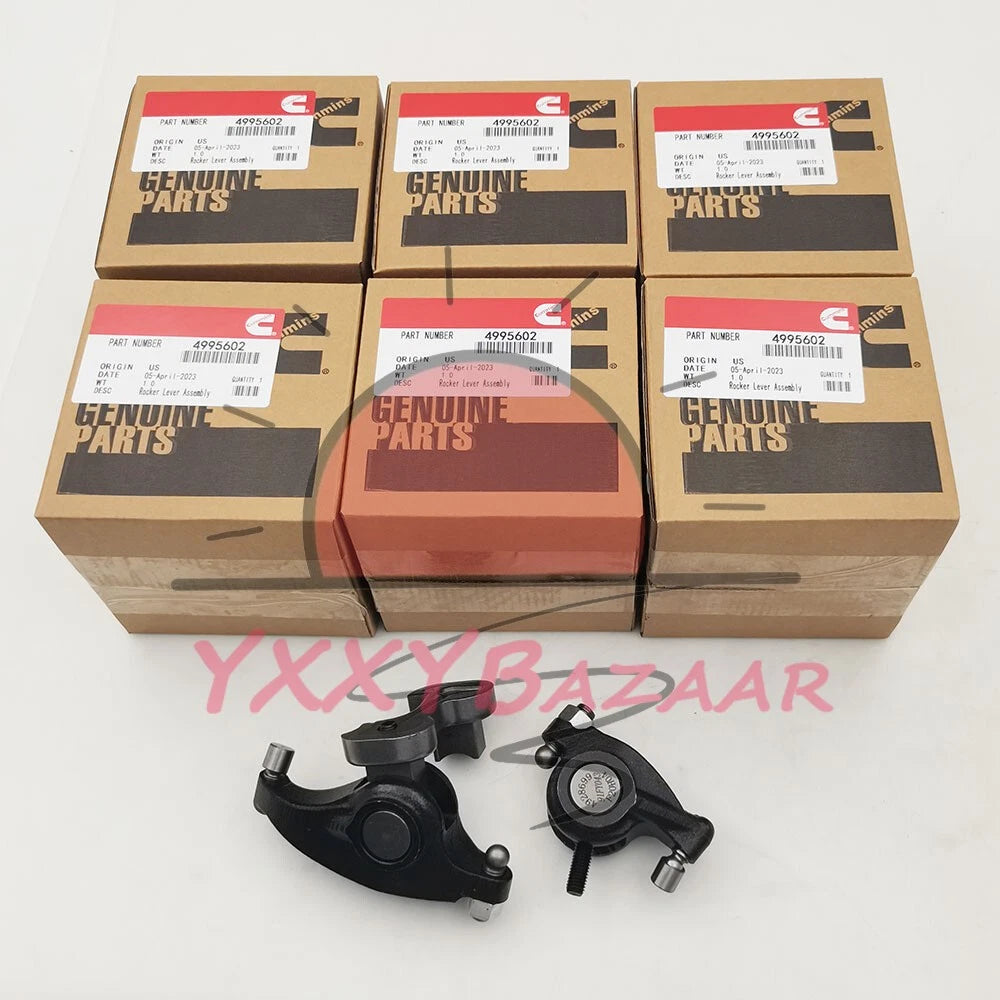 6Pcs Updated Rocker Arm Assembly Fits For 4995602 Cummins 98.5-18 5.9L 6.7L 24v