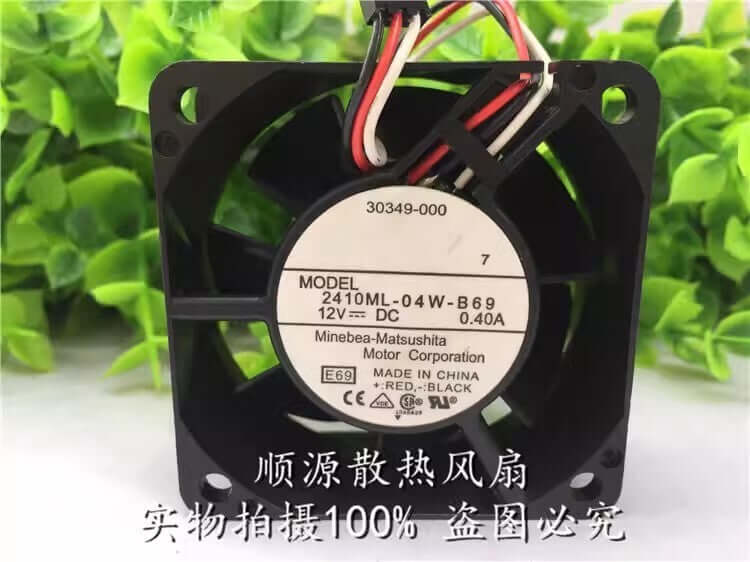 NMB 2410ML-04W-B69 DC12V 0.40A 60*60*25MM 3-Wire Silent Cooling Fan