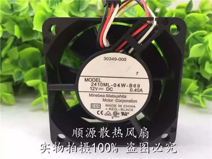NMB 2410ML-04W-B69 DC12V 0.40A 60*60*25MM 3-Wire Silent Cooling Fan
