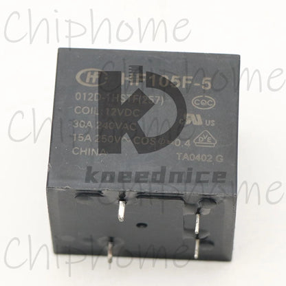 1PC Hongfa HF105F-5-012D-1HSTF 12VDC Power Relay 30A 240VAC 4Pins