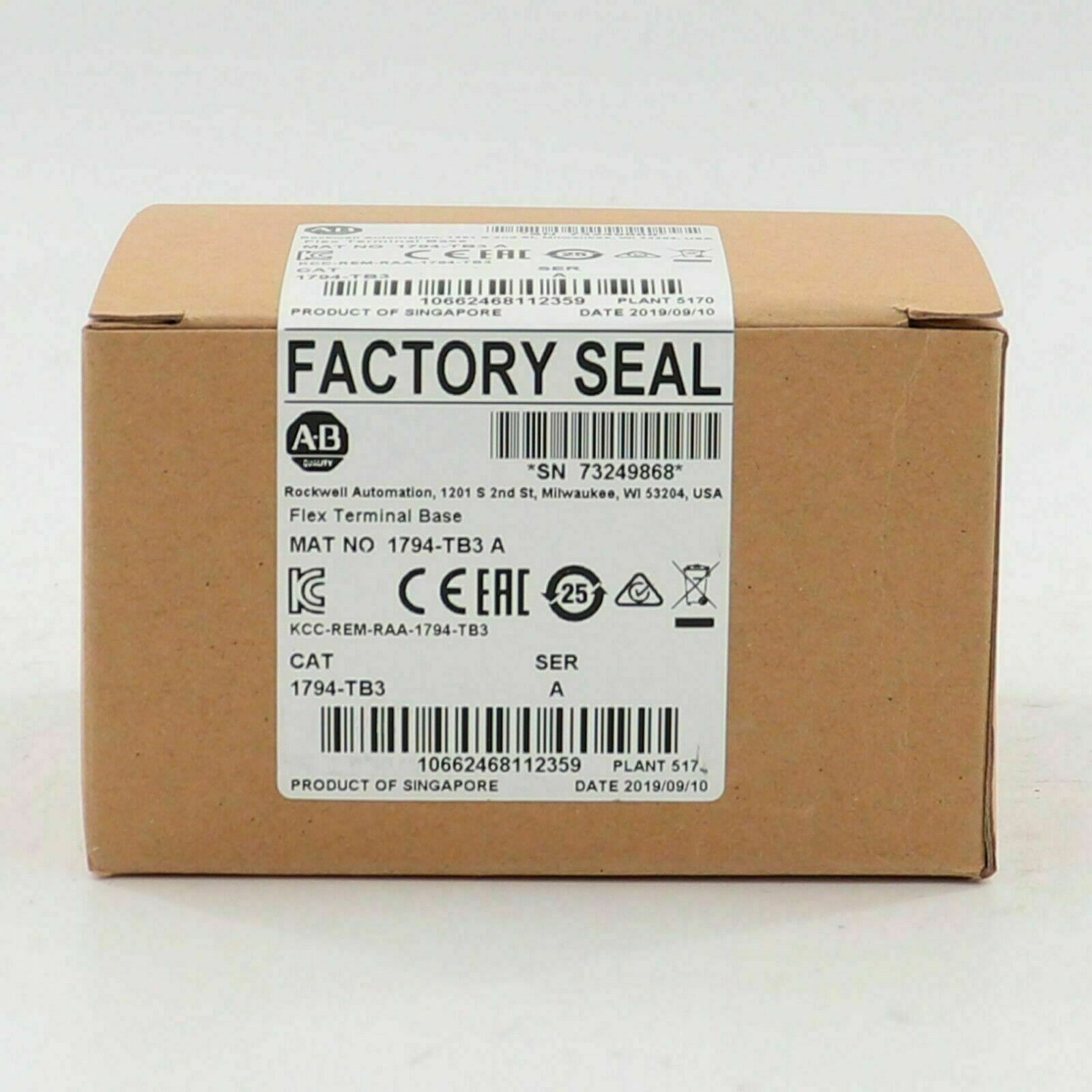 New Factory Sealed AB 1794-TB3 Flex Terminal Base Module - XANTEC