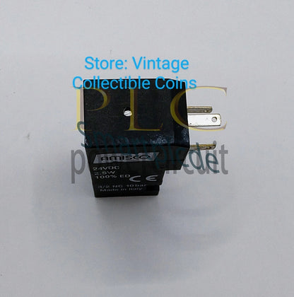 1PCS Unit AMISCO 24VDC 2.5W ED 3/2 NC 10bar Made in Italy Solenoid Pilot Valve
